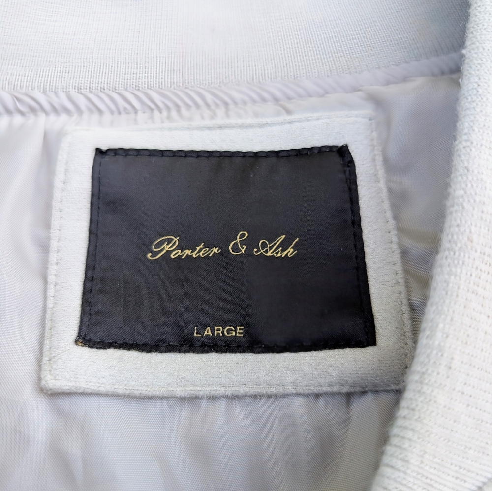 Porter & Ash Men's Cream Bomber Jacket - Picture 5 of 12